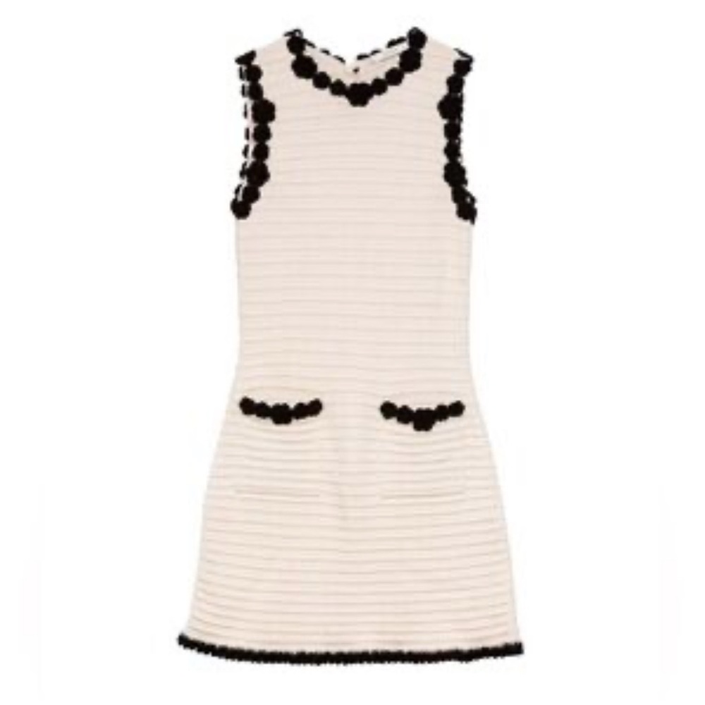 Doen Sleeveless Crochet Dress - Black and White